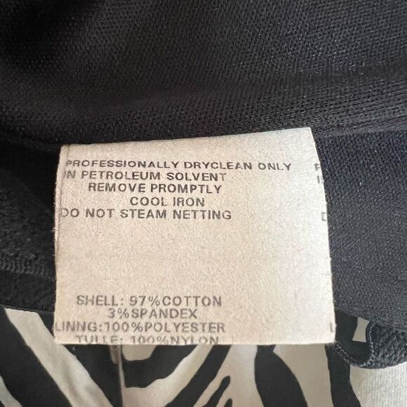 Jessica McClintock Dress for Gunne Sax Size 3/4 Mermaid Style zebra print - Picture 6 of 14